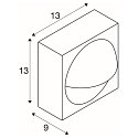 SLV Luminaire mural dextrieur LID I SINGLE angulaire, rotatif, CCT Switch IP65, anthrazit, mat gradable