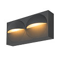 SLV LED Auenwandleuchte LID I DOUBLE, IP65 IK07, eckig, 29W 2700/3000K (CCT Switch) 2000lm 2x100, dimmbar, drehbar, anthrazit