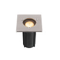 SLV floor recessed luminaire DASAR S square, swivelling, passable, switchable IP67, stainless steel 