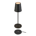 SLV Lampada da tavolo a batteria VINOLINA TWO IP65, nero dimmerabile