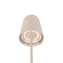 SLV LED Akku-Tischleuchte VINOLINA TWO, 2200/2700/3000K, 140/170/190m, IP65, dimmbar, beige