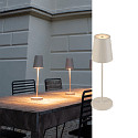 SLV LED Akku-Tischleuchte VINOLINA TWO, 2200/2700/3000K, 140/170/190m, IP65, dimmbar, beige