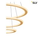 SLV Luci a sospesione ONE FLAT TRIPLE IP20, ottone, nero dimmerabile