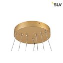 SLV Luci a sospesione ONE FLAT TRIPLE IP20, ottone, nero dimmerabile
