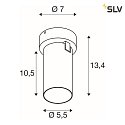 SLV Wand-/Deckenaufbauleuchte KAMI, 1x GU10, max. 10W, IP20, weiß