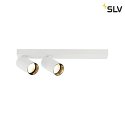 SLV ceiling luminaire KAMI DOUBLE LONG 2 flames GU10 IP20, black, white