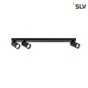 SLV ceiling luminaire KAMI 3 flames GU10 IP20, black