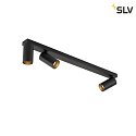 SLV ceiling luminaire KAMI 3 flames GU10 IP20, black