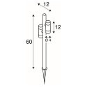 SLV Lampe  piquet de terre HELIA SLIM POLE DOUBLE IP65, noir