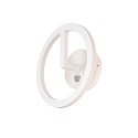 LED Outdoor Wandleuchte Q-RING, IP54 IK06, indirekt, mit Sensor, 10W 3000K 950lm, schaltbar, seeluft-bestndig, wei