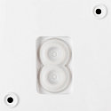 SLV Luminaire mural d'extrieur Q-RING SENSOR avec capteur, commutable IP54, blanche 