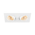 SLV Premium LED Modul NEW TRIA 155 DOUBLE PHASE, 2er-Set, rund, IP20, 350mA, 2x 6W 3000K 640lm 38, dimmbar, schwarz