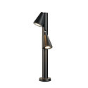 SLV Outdoor Stehleuchte T-TUBE 70 POLE DOUBLE, GU10, mit Sensor, IP44, dimmbar, schwarz