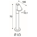 SLV Outdoor Stehleuchte T-TUBE 70 POLE SINGLE, GU10, IP44, dimmbar, schwarz SLV Outdoor Stehleuchte T-TUBE 70 POLE SINGLE, GU10, IP44, dimmbar, schwarz