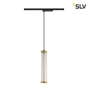 SLV LED 1-Phasen-Pendelleuchte QUIMERA PHASE, 8W 2700K 320lm, CRi >90, dimmbar, gebürstet messing