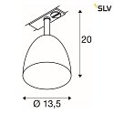 SLV 1-Projecteur monophasé PARA CONE 14 pivotant, rotatif GU10 IP20, noir, laqué gradable