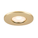 SLV cover UNIVERSAL DOWNLIGHT IP65 round, rigid, closed, airtight, gold matt
