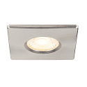 SLV Abdeckung fr LED Einbauleuchte UNIVERSAL DOWNLIGHT PHASE, IP65 (Outdoor + Indoor), quadratisch, starr, aluminium