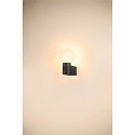 SLV Luminaire mural VARYT rond, sans abat-jour E14 IP44, noir gradable