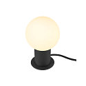 SLV Lampe de table VARYT rond, sans abat-jour E14, noir gradable