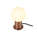 SLV Lampe de table VARYT rond, sans abat-jour E14, cuivre gradable