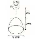 pendant luminaire PARA CONE 30 E27 IP20