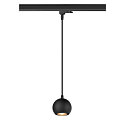 Apparecchio a sospensione trifase LIGHT EYE® 90 Giù, a forma di balla GU10 IP20, nero opaco dimmerabile