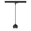 SLV 3-phase pendant luminaire LIGHT EYE 90 down, ball shaped GU10 IP20, black matt dimmable