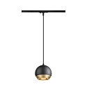 SLV 1-phase pendant luminaire LIGHT EYE 150 GU10 IP20, black dimmable