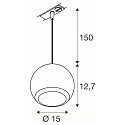 SLV Apparecchio a sospensione monofase LIGHT EYE® 150 GU10 IP20, bianco dimmerabile SLV Apparecchio a sospensione monofase LIGHT EYE® 150 GU10 IP20, bianco dimmerabile