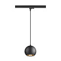 Apparecchio a sospensione trifase LIGHT EYE® 150 Giù, a forma di balla GU10 IP20, nero opaco dimmerabile