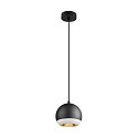 SLV pendant luminaire LIGHT EYE 150 GU10 IP20, black dimmable