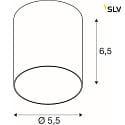 Zubehör für Pendelleuchte PURI 2.0 - Leuchtenschirm TUBE, Höhe 6.5cm, zylindrisch