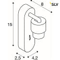 SLV Applique et plafonnier PURI 2.0 BASIC SWITCH rond, avec interrupteur GU10 IP20, blanche gradable