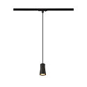 1- Luminaire  suspension monophas PURI 2.0 - CONE conique GU10 IP20, noir gradable