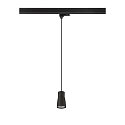 SLV 3-phase pendant luminaire PURI 2.0 - DOME half round GU10 IP20, black dimmable