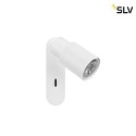 SLV Lampada da parete e soffitto PURI 2.0 - TUBE angolare, con interruttore GU10 IP20, bianco dimmerabile
