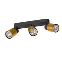 SLV wall and ceiling luminaire PURI 2.0 - TUBE 3 flames, long GU10 IP20, gold, black dimmable