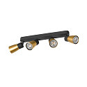 SLV wall and ceiling luminaire PURI 2.0 - DOME 4 flames, long GU10 IP20, gold, black dimmable