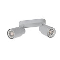 SLV wall and ceiling luminaire PURI 2.0 - TUBE 2 flames, long GU10 IP20, grey dimmable
