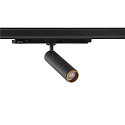 SLV 3-phase spot GRIP! M DALI swivelling, DALI controllable, UGR < 19 IP20, black dimmable