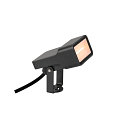 LED Erdspie-Leuchte SYNA WIDE, IP65 IK06, eckig, neigbar, IP-Steckerkabel, seeluft-bestndig, schwarz, 5.5W 2200K 500lm 115