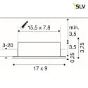 Apparecchio da incasso a soffitto NEW TRIA® 155 GU10 2-Lampadine, ruotabile, piazza GU10 IP20