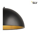 SLV 1-Phasen Pendelleuchte FORCHINI M 40 TRACK, E27 max. 40W, matt schwarz / matt gold, Adapter schwarz