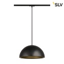 SLV 1-Phasen Pendelleuchte FORCHINI M 40 TRACK, E27 max. 40W, matt schwarz / matt gold, Adapter schwarz