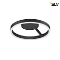 SLV wall and ceiling luminaire ONE PHASE Ø 40CM up / down, CCT Switch, ring shape IP20, black matt dimmable