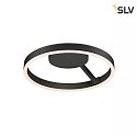 SLV wall and ceiling luminaire ONE PHASE Ø 40CM up / down, CCT Switch, ring shape IP20, black matt dimmable