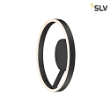 SLV wall and ceiling luminaire ONE PHASE Ø 40CM up / down, CCT Switch, ring shape IP20, black matt dimmable