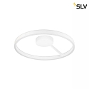 SLV wall and ceiling luminaire ONE PHASE Ø60CM up / down, CCT Switch, ring shape IP20, white matt dimmable