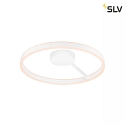 SLV wall and ceiling luminaire ONE PHASE Ø60CM up / down, CCT Switch, ring shape IP20, white matt dimmable